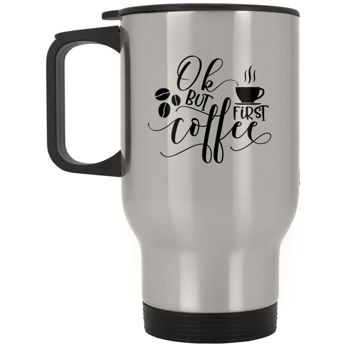 XP8400S Silver Stainless Travel Mug Drinkware CustomCat Silver One Size 