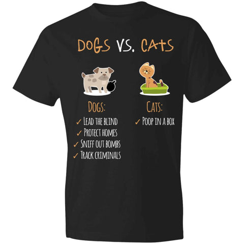Image of Dogs vs Cats 980 Anvil Lightweight T-Shirt 4.5 oz