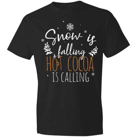 Image of Snow Is Falling Hot Cocoa Is Calling 980 Anvil Lightweight T-Shirt 4.5 oz