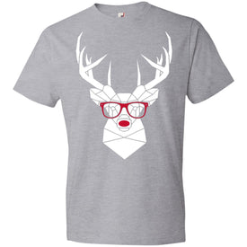 Reindeer-eyeglasses 990B Anvil Youth Lightweight T-Shirt 4.5 oz