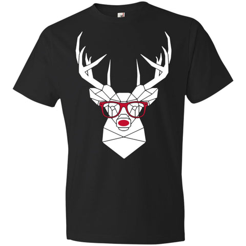 Image of Reindeer-eyeglasses 990B Anvil Youth Lightweight T-Shirt 4.5 oz