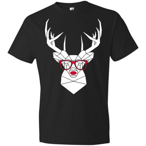 Reindeer-eyeglasses 990B Anvil Youth Lightweight T-Shirt 4.5 oz