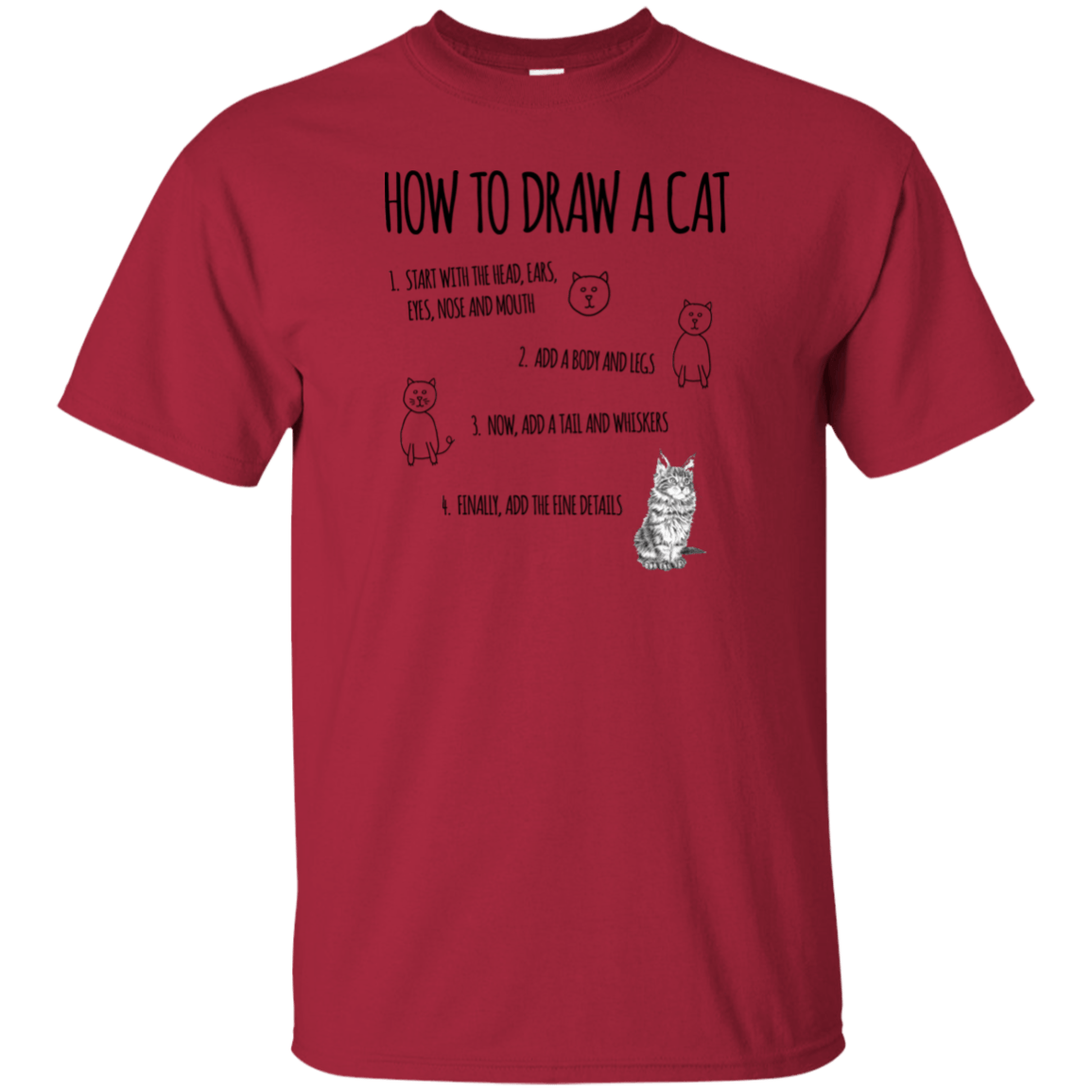 G200 Gildan Ultra Cotton T-Shirt T-Shirts CustomCat Cardinal S 