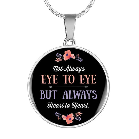 Image of eye-to-eye-round Handmade Necklace. Jewelry ShineOn Fulfillment Luxury Necklace (Silver) No 