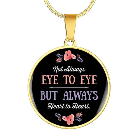 Image of eye-to-eye-round Handmade Necklace. Jewelry ShineOn Fulfillment Luxury Necklace (Gold) No 