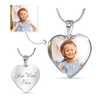 Personalized Heart Pendant with Necklace - Upload Your Own Photo. Jewelry ShineOn Fulfillment Luxury Necklace (Silver) Yes 