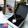 Photo Etched Heart Necklace (Stainless)