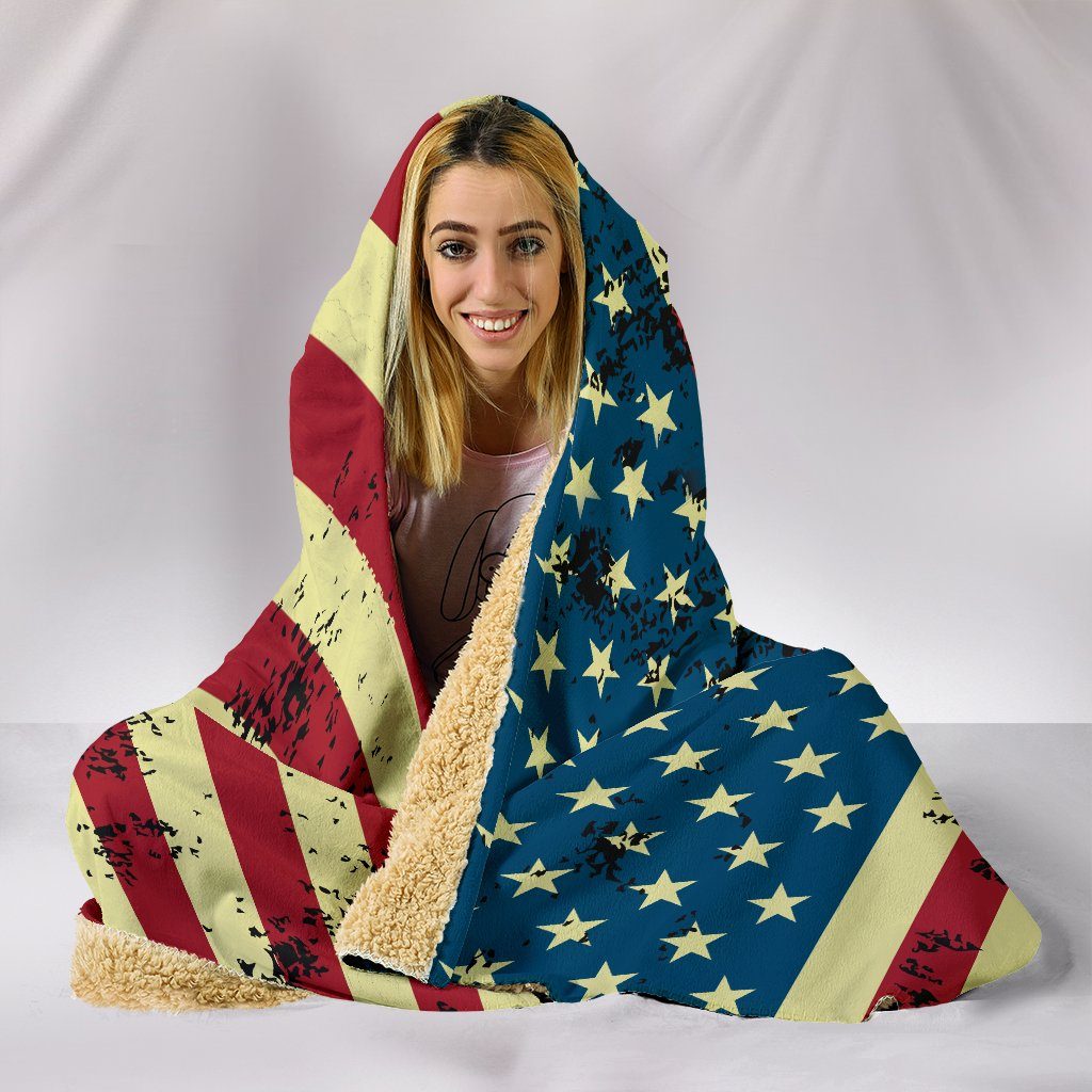 American Flag Hoodie Blanket giftsaw 