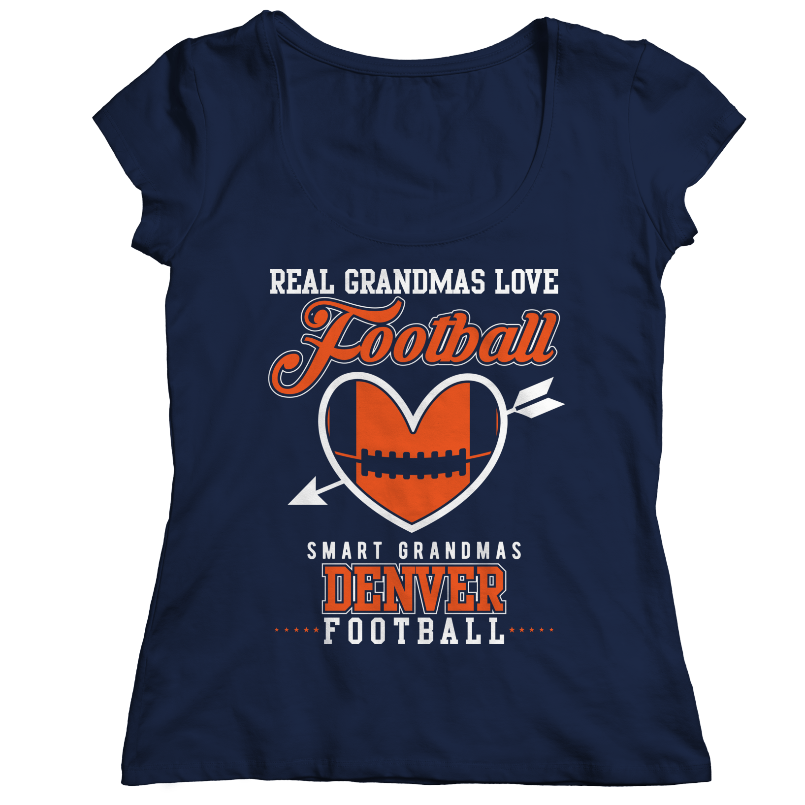 Limited Edition - Real Grandmas Love Football- Denver Unisex Shirt slingly Ladies Classic Shirt Navy S