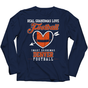 Limited Edition - Real Grandmas Love Football- Denver Unisex Shirt slingly Long Sleeve Navy S