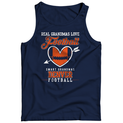 Image of Limited Edition - Real Grandmas Love Football- Denver Unisex Shirt slingly Tank Top Navy S