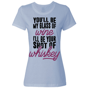 Ladies Classic Tees You'll be my glass of Wine Ladies Classic Tees PrintTech S Light Blue 
