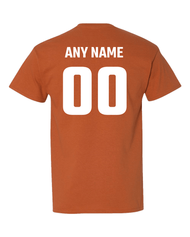 Adult Unisex T-Shirt Personalize Name and Number Sports Team Adult Unisex T-Shirt PrintTech S Burnt Orange 